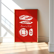 Load image into Gallery viewer, Red Modern Christian bible verse wall art prints