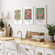 Load image into Gallery viewer, set of 3 chinoiserie flower  pattern bible verse art prints