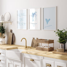 Load image into Gallery viewer, set of 3 Blue coquette girly bible verse art prints