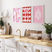 Load image into Gallery viewer, Aesthetic red Valentines coquette bible verse set of 3 girly art prints