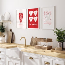 Load image into Gallery viewer, Aesthetic red Valentines coquette bible verse set of 3 girly art prints 2