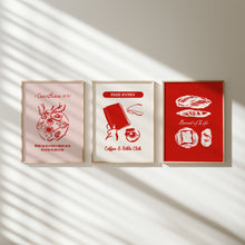 Load image into Gallery viewer, Red Modern Christian bible verse wall art prints