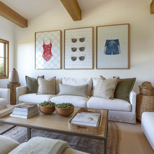 Load image into Gallery viewer, Watercolor summer swimsuit sunglasses painting set of 3 art print 07-33702