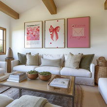 Load image into Gallery viewer, Aesthetic red Valentines coquette bible verse set of 3 girly art prints 3