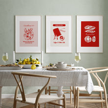 Load image into Gallery viewer, Red Modern Christian bible verse wall art prints