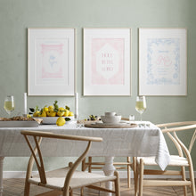 Load image into Gallery viewer, Light blue and pink coquette Girly bible verse wall art prints