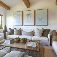 Load image into Gallery viewer, set of 3 Blue coquette girly bible verse art prints