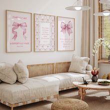 Load image into Gallery viewer, set of 3 Pink girly bible verse wall art prints