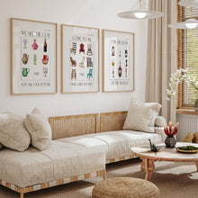 Load image into Gallery viewer, set of 3 vintage Christian scripture wall art prints