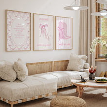 Load image into Gallery viewer, set of 3 Pink trendy girly bible verse wall art prints