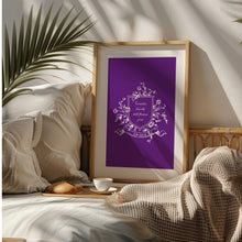 Load image into Gallery viewer, Purple coquette bible verse set of 6 art prints