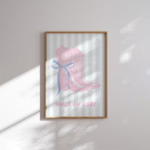 Load image into Gallery viewer, Aesthetic Pink blue trendy girly room decor set of 6 wall art prints