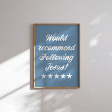 Load image into Gallery viewer, Modern Blue aesthetic set of 6 Christian kitchen wall art prints