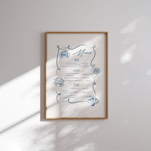 Load image into Gallery viewer, Modern Blue aesthetic set of 6 Christian kitchen wall art prints