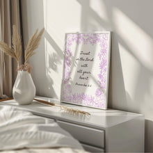 Load image into Gallery viewer, Aesthetic Black Purple trendy teen girly room set of 6 wall art prints