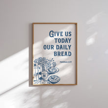 Load image into Gallery viewer, Modern Blue aesthetic set of 6 Christian kitchen wall art prints
