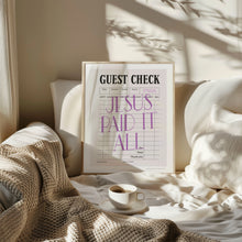 Load image into Gallery viewer, Aesthetic Black Purple trendy teen girly room set of 6 wall art prints