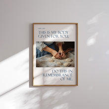 Load image into Gallery viewer, Modern Blue aesthetic set of 6 Christian kitchen wall art prints