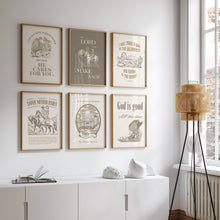 Load image into Gallery viewer, Neutral Western Cowgirl Christian wall art prints