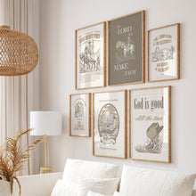Load image into Gallery viewer, Neutral Western Cowgirl Christian wall art prints