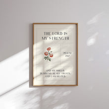 Load image into Gallery viewer, Aesthetic red green fall thanks giving Christian bible verse art print