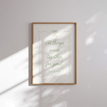 Load image into Gallery viewer, Aesthetic Sage green trendy Christian bible verse wall art print