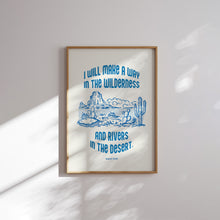 Load image into Gallery viewer, Set of 6 Blue Western Cowgirl Christian wall art prints