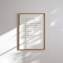 Load image into Gallery viewer, Sage green Teen girl bible verse wall art set of 6 prints 07-23402