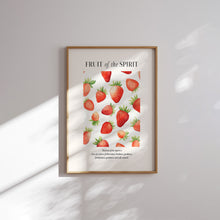 Load image into Gallery viewer, Aesthetic red strawberry bible verse art print