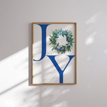 Load image into Gallery viewer, Blue Christian Christmas Bible Verse Wall Art Print (Choose your Print) 13-211