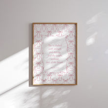 Load image into Gallery viewer, Pink girly aesthetic Christian bible verse wall art print