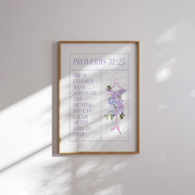 Load image into Gallery viewer, Pink Purple Bible verse Gallery wall art prints