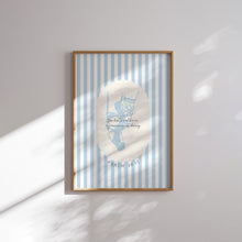 Load image into Gallery viewer, Light blue coquette Christian bible verse art prints