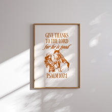 Load image into Gallery viewer, Fall Western Cowgirl Thanksgiving Christian Bible Verse Wall Art Set of 6 art prints 02-327