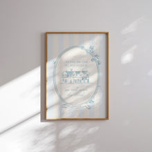 Load image into Gallery viewer, Blue trendy coquette Christian bible verse art prints