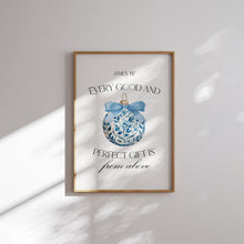 Load image into Gallery viewer, Blue Christian Christmas Bible Verse Wall Art Print (Choose your Print) 13-211