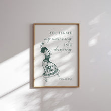 Load image into Gallery viewer, Modern Blue green aesthetic set of 6 scripture wall art prints