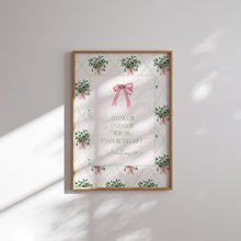 Load image into Gallery viewer, Whimsical Pink Green Christian Christmas Bible Verse Wall Art (Choose your Print) 13-216