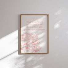 Load image into Gallery viewer, Modern Pink aesthetic set of 6 Christian kitchen wall art prints