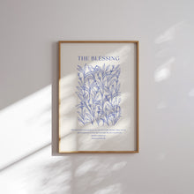 Load image into Gallery viewer, Modern Blue Christian Bible verse Gallery wall art prints