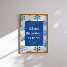 Load image into Gallery viewer, Blue Christian Christmas Bible Verse Wall Art Print (Choose your Print) 13-211