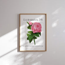 Load image into Gallery viewer, Blue pink girly aesthetic Christian bible verse wall art print