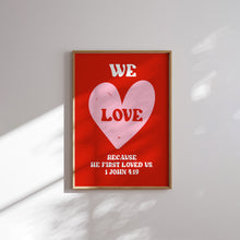Load image into Gallery viewer, Aesthetic red Valentines coquette bible verse girly art prints