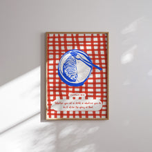 Load image into Gallery viewer, Modern Blue Red Christian Kitchen Bible verse Gallery wall art prints