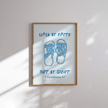 Load image into Gallery viewer, Blue set of 6 Summer beach house Christian wall art prints