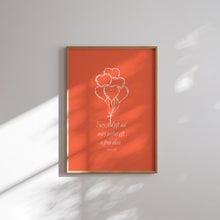 Load image into Gallery viewer, Aesthetic red spring bible verse art print