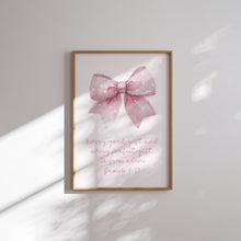 Load image into Gallery viewer, Pink girly aesthetic Christian bible verse wall art print