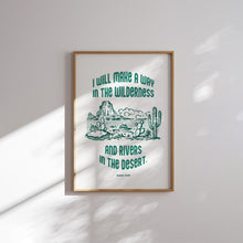 Load image into Gallery viewer, Emerald green Western Cowgirl Christian wall art prints