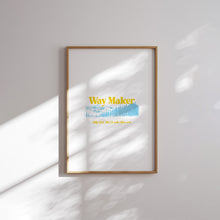 Load image into Gallery viewer, Modern Blue Yellow Christian art prints