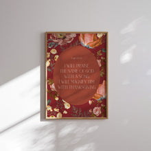 Load image into Gallery viewer, Aesthetic red green set of 6 fall thanks giving Christian bible verse art prints